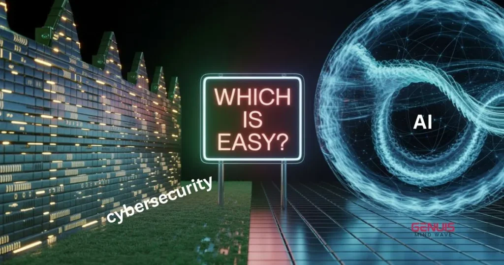 Which is easy cybersecurity or artificial intelligence image